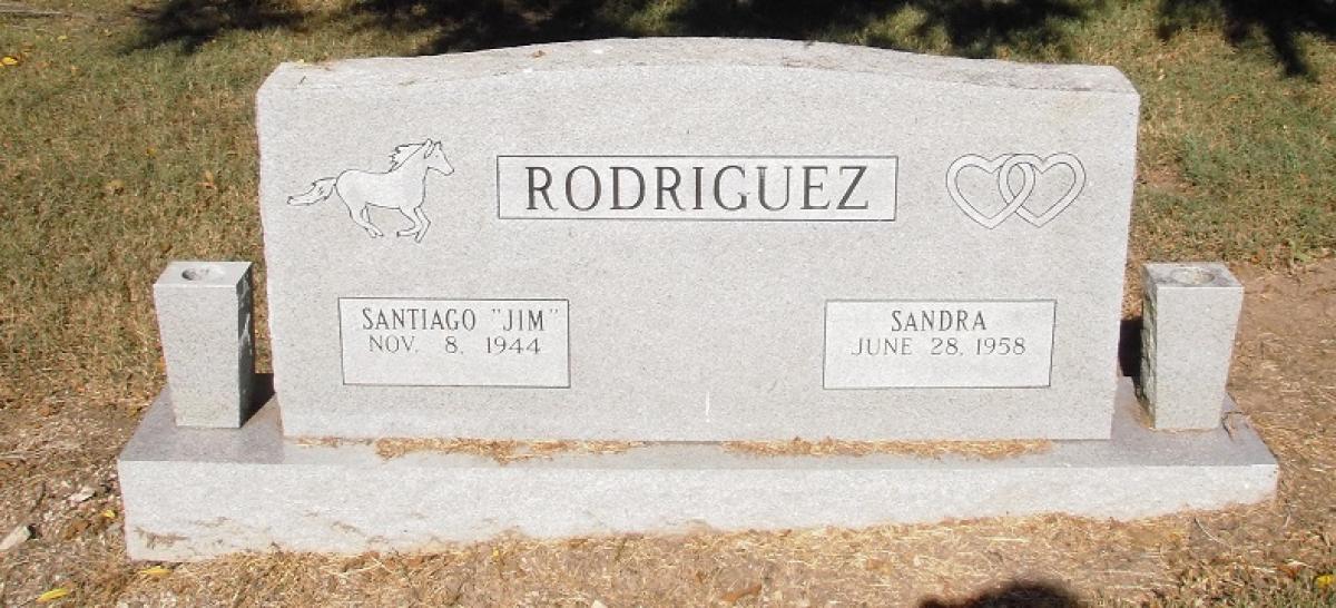 OK, Grove, Olympus Cemetery, Headstone, Rodriguez, Santiago & Sandra