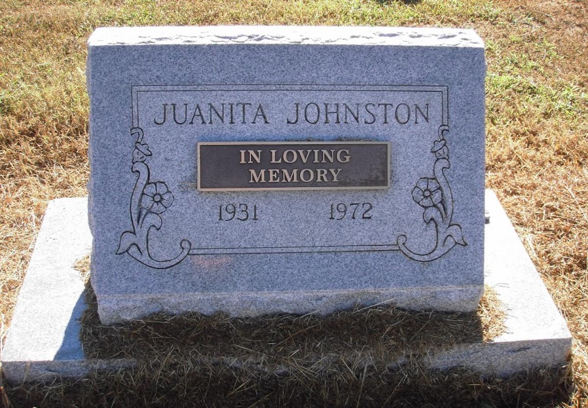 OK, Grove, Olympus Cemetery, Headstone, Johnston, Juanita
