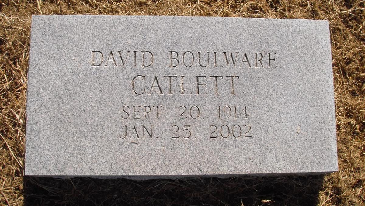 OK, Grove, Olympus Cemetery, Headstone, Catlett, David Boulware