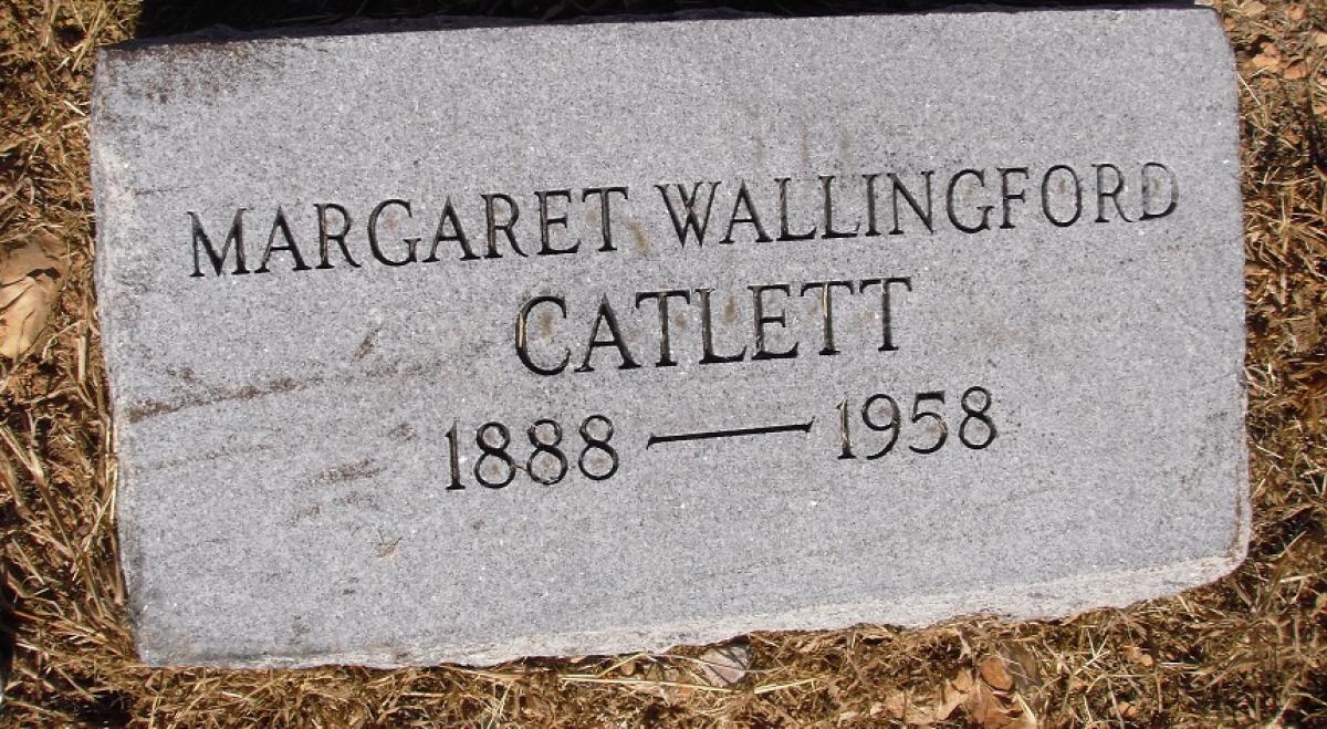 OK, Grove, Olympus Cemetery, Headstone, Catlett, Margaret (Wallingford)