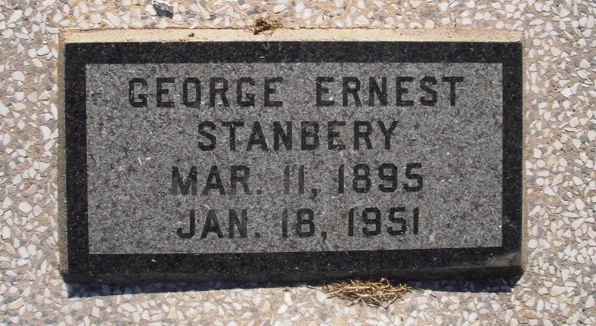 OK, Grove, Olympus Cemetery, Headstone, Stanbery, George Ernest