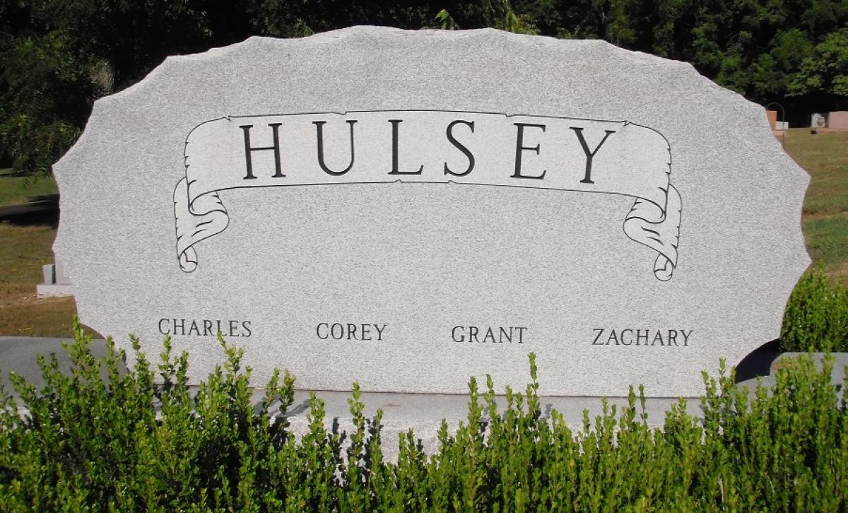 OK, Grove, Olympus Cemetery, Headstone, Hulsey Family