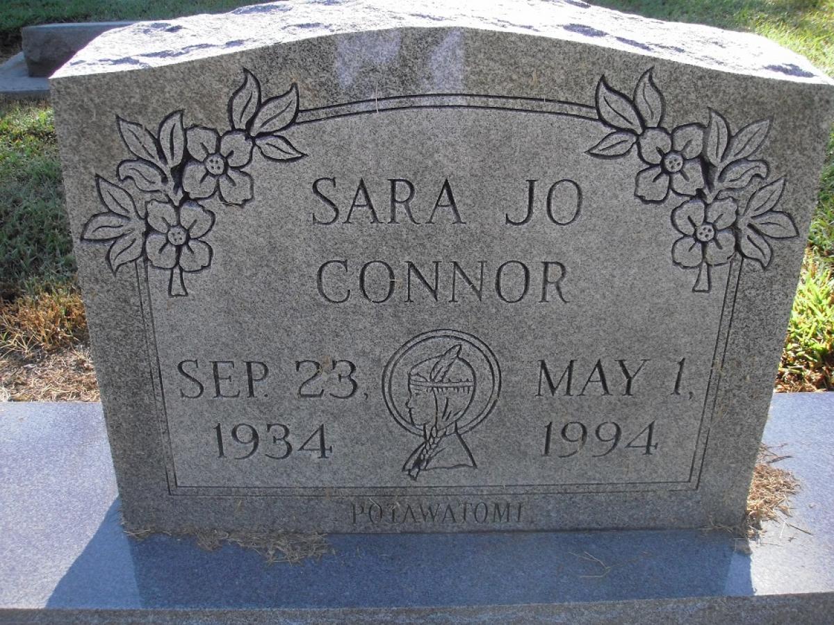 OK, Grove, Olympus Cemetery, Headstone, Connor, Sara Jo