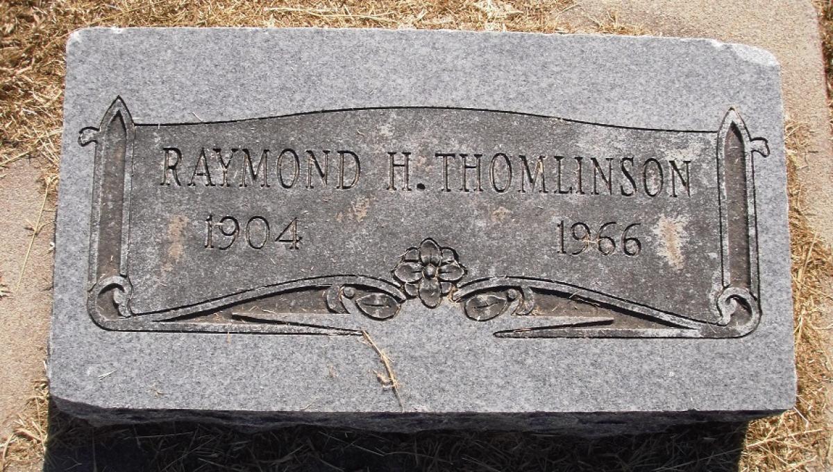 OK, Grove, Olympus Cemetery, Headstone, Thomlinson, Raymond H.