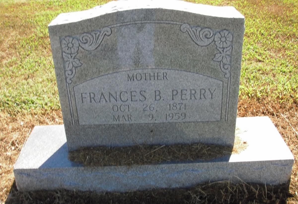 OK, Grove, Olympus Cemetery, Headstone, Perry, Frances B.