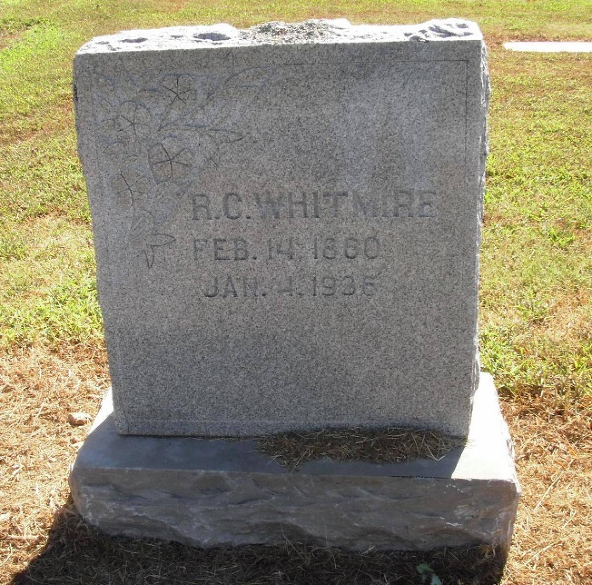 OK, Grove, Olympus Cemetery, Headstone, Whitmire, R. C.