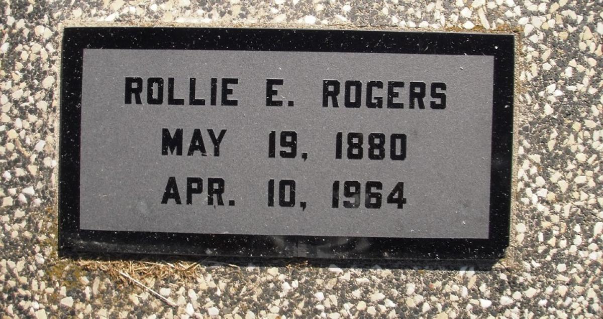 OK, Grove, Olympus Cemetery, Headstone, Rogers, Rollie E.