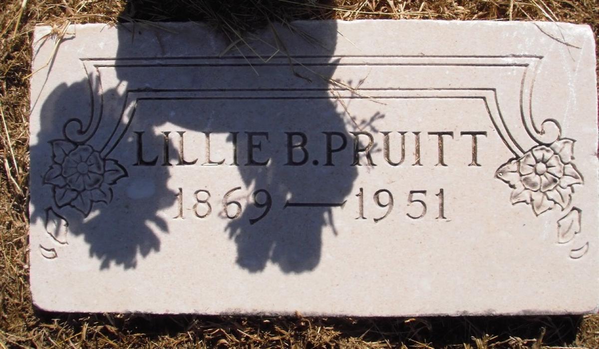 OK, Grove, Olympus Cemetery, Headstone, Pruitt, Lillie B.