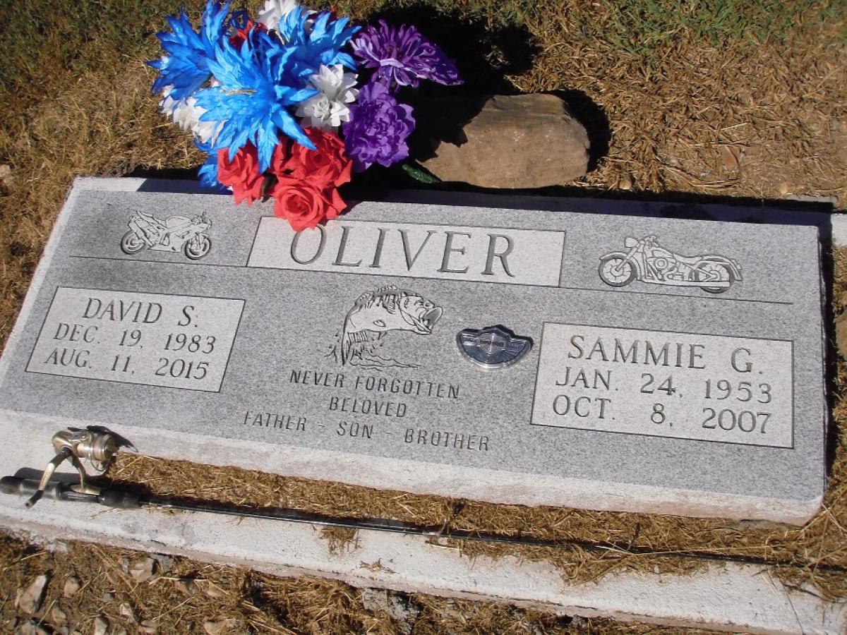 OK, Grove, Olympus Cemetery, Headstone, Oliver, Sammie G. & David S.