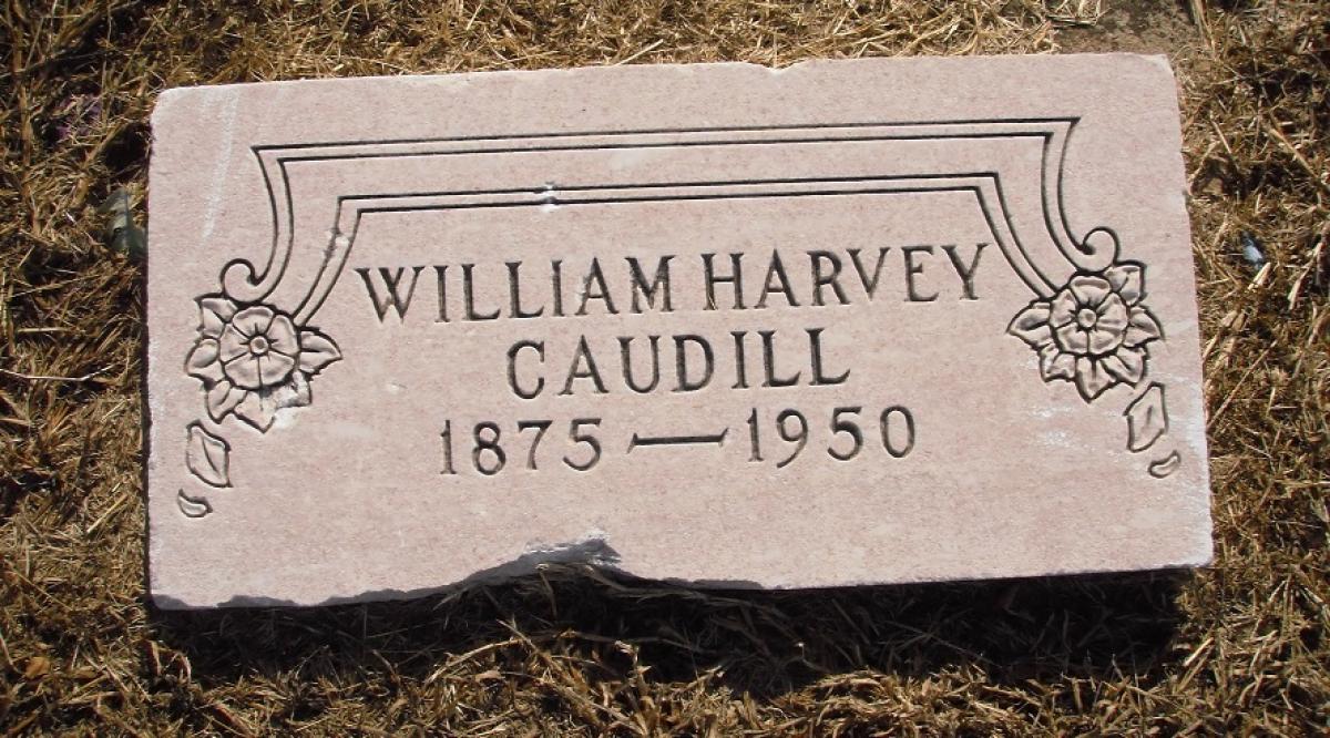 OK, Grove, Olympus Cemetery, Headstone, Caudill, William Harvey
