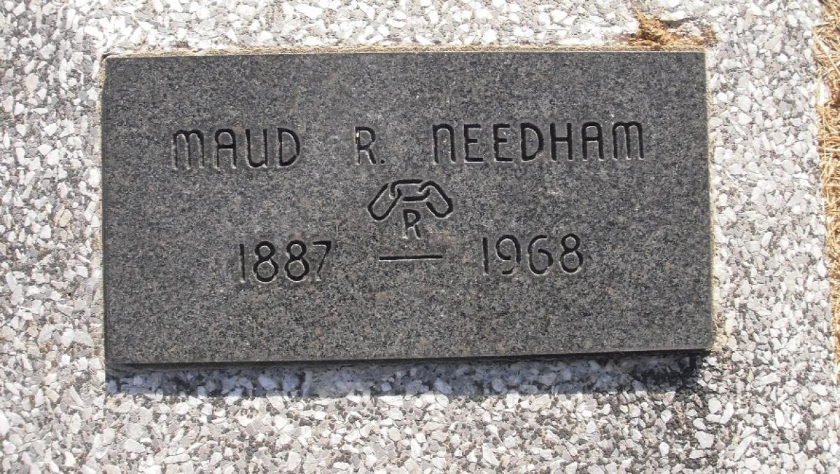 OK, Grove, Olympus Cemetery, Headstone, Needham, Maud R.