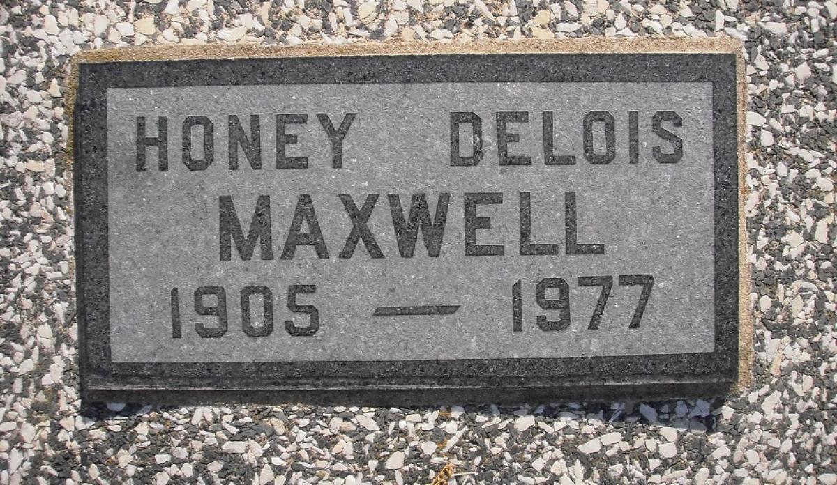 OK, Grove, Olympus Cemetery, Headstone, Maxwell, Honey Delois