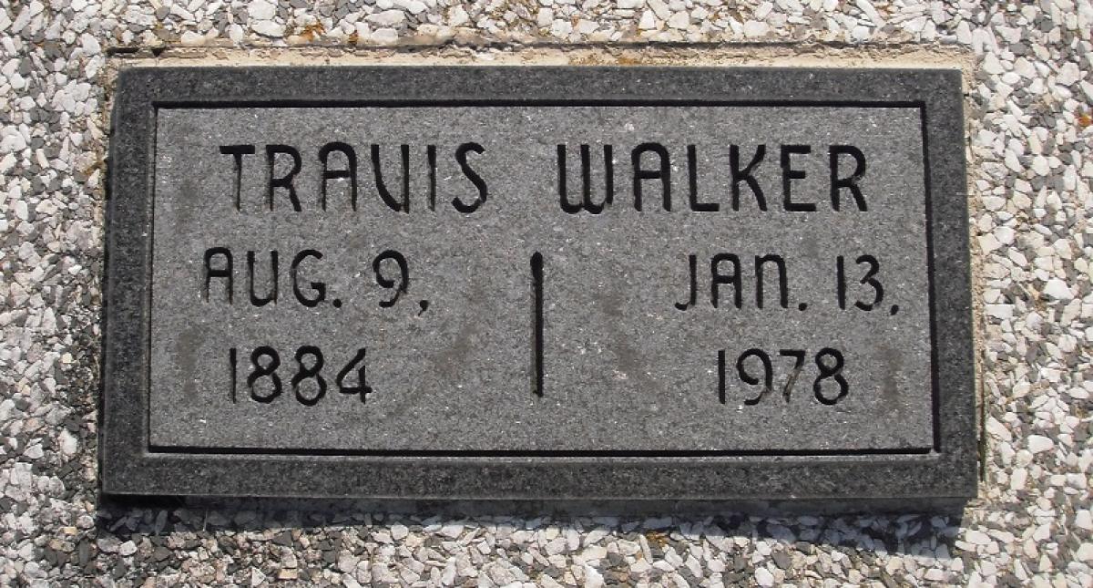 OK, Grove, Olympus Cemetery, Headstone, Walker, Travis