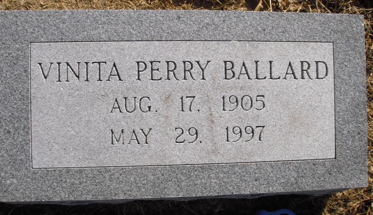 OK, Grove, Olympus Cemetery, Headstone, Ballard, Vinita (Perry)