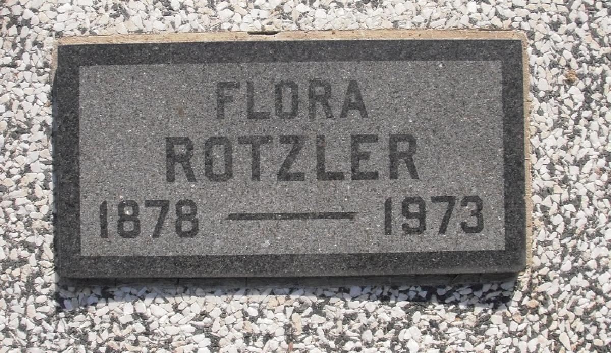 OK, Grove, Olympus Cemetery, Headstone, Rotzler, Flora