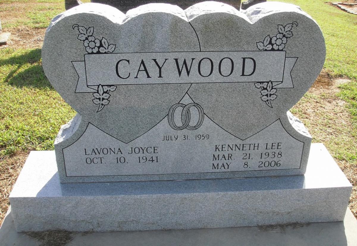 OK, Grove, Olympus Cemetery, Headstone, Caywood, Kenneth Lee & Lavona Joyce