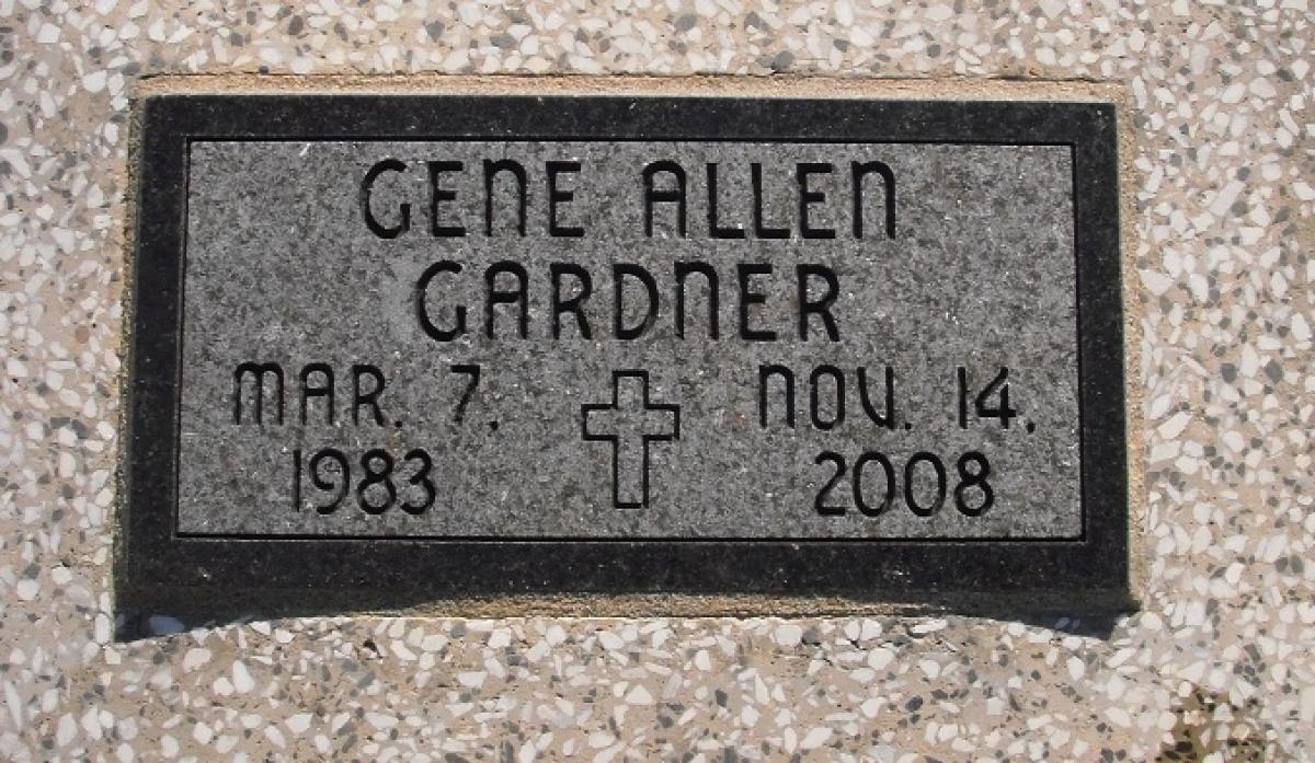 OK, Grove, Olympus Cemetery, Headstone, Gardner, Gene Allen