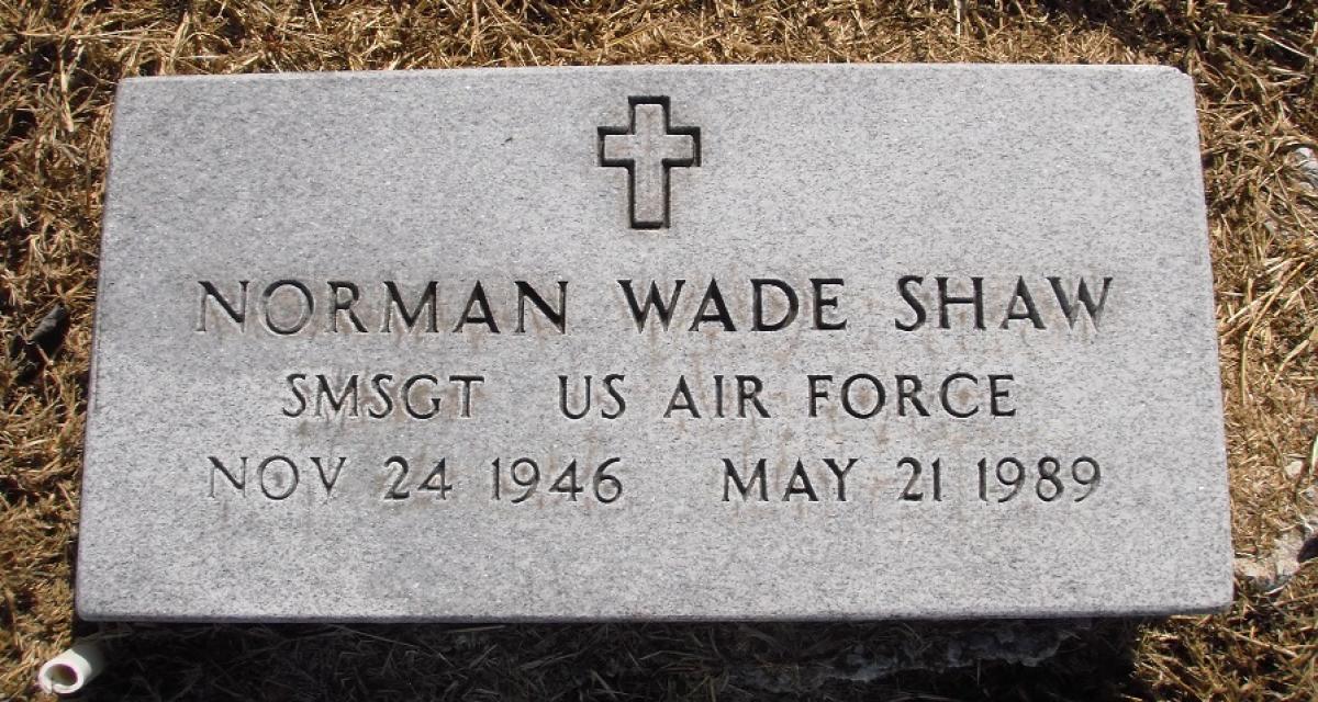 OK, Grove, Olympus Cemetery, Military Headstone, Shaw, Norman Wade