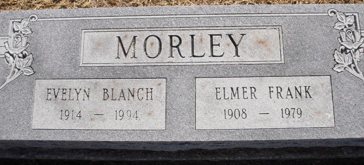 OK, Grove, Olympus Cemetery, Headstone, Morley, Elmer Frank & Evelyn Blanch