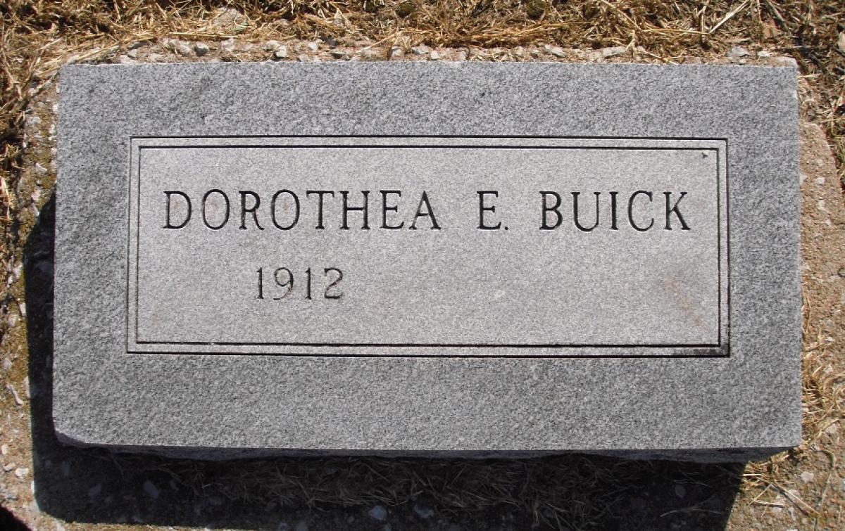 OK, Grove, Olympus Cemetery, Headstone, Buick, Dorothea E.