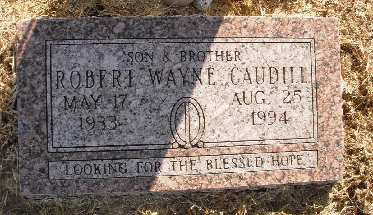 OK, Grove, Olympus Cemetery, Headstone, Caudill, Robert Wayne