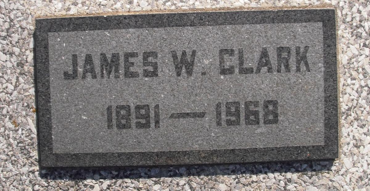 OK, Grove, Olympus Cemetery, Headstone, Clark, James W.