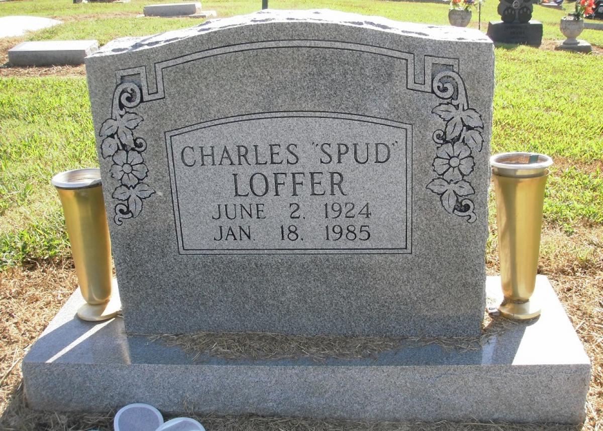 OK, Grove, Olympus Cemetery, Headstone, Loffer, Charles "Spud"