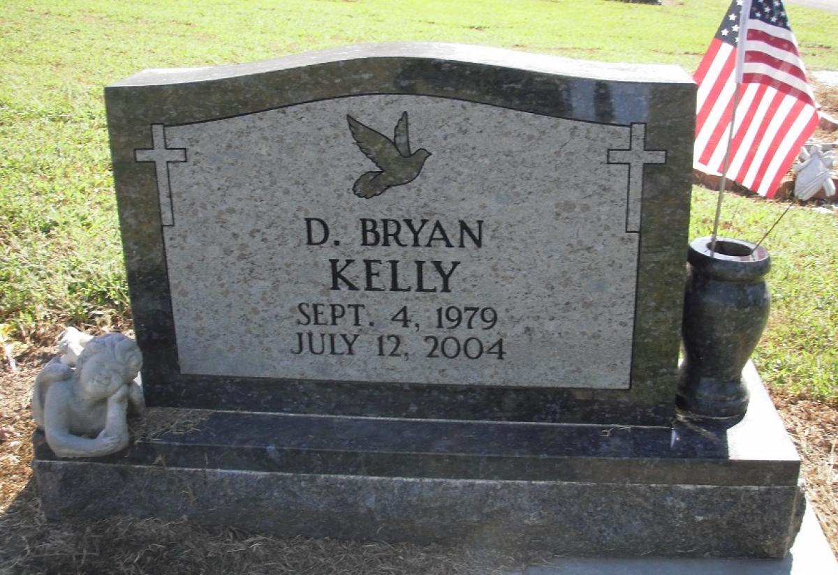 OK, Grove, Olympus Cemetery, Headstone, Kelly, D. Bryan