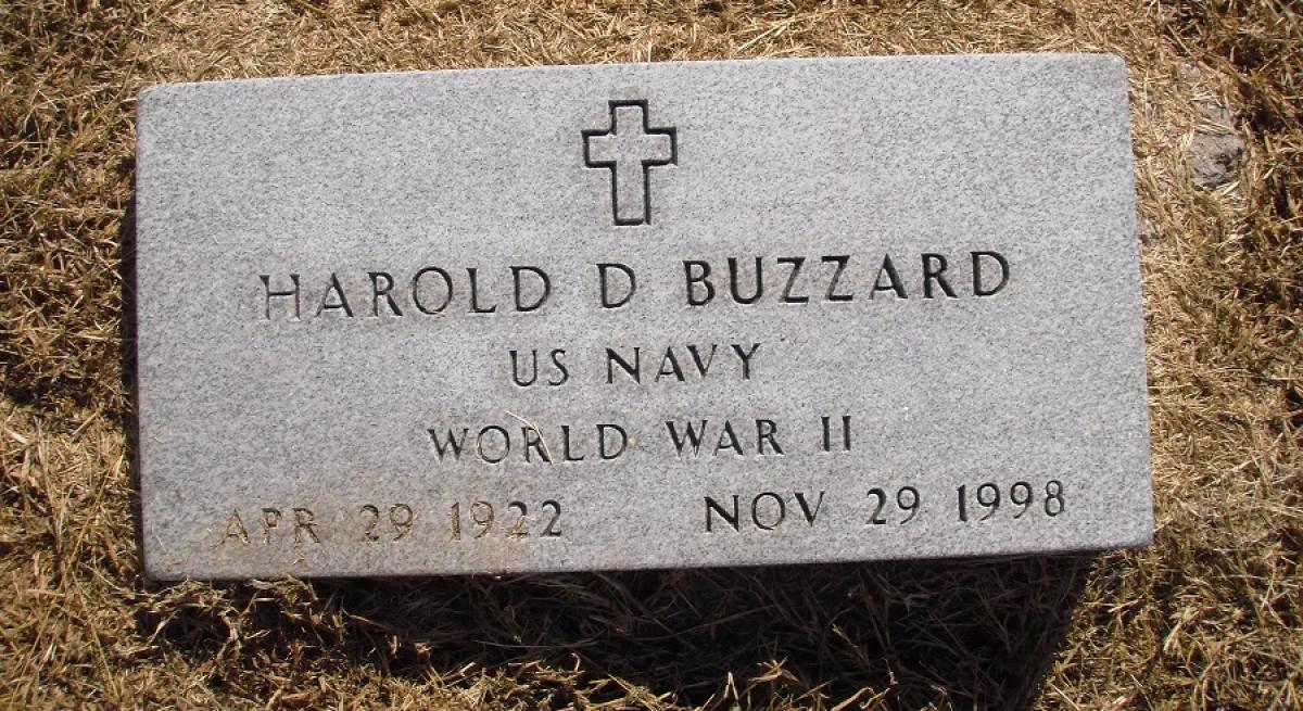 OK, Grove, Olympus Cemetery, Military Headstone, Buzzard, Harold D.