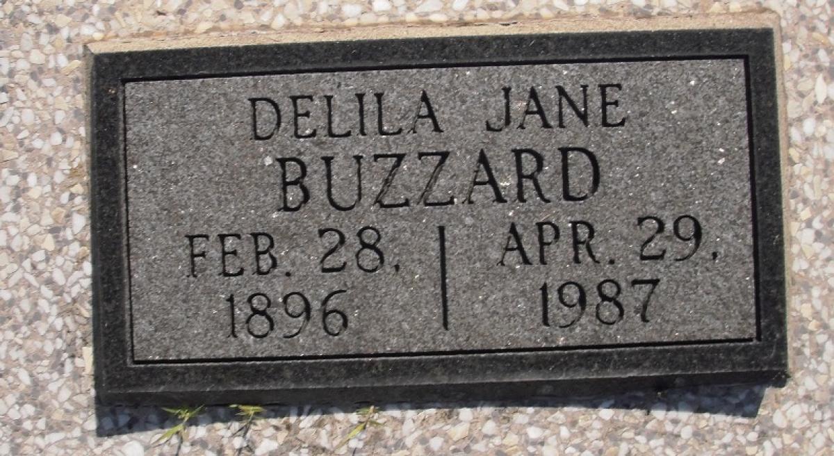 OK, Grove, Olympus Cemetery, Headstone, Buzzard, Delila Jane
