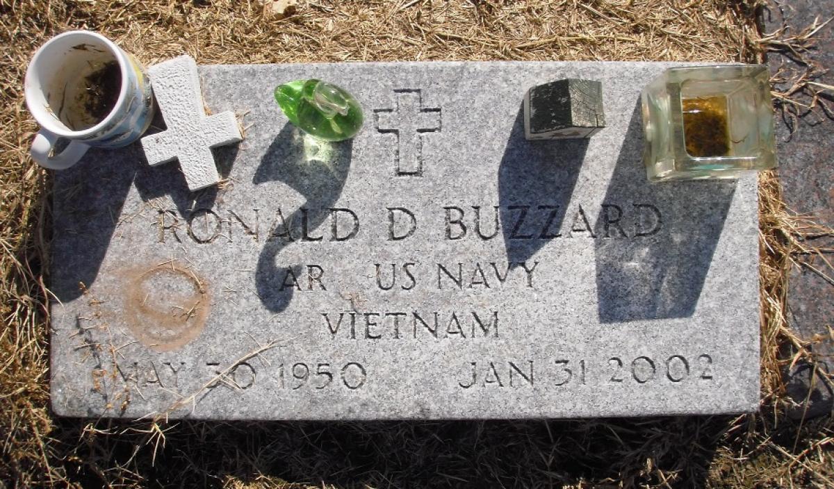 OK, Grove, Olympus Cemetery, Military Headstone, Buzzard, Ronald D.
