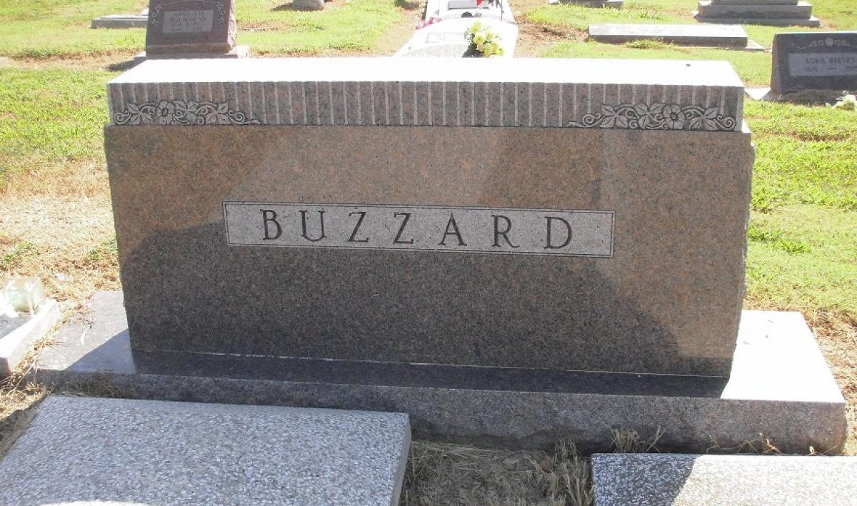 OK, Grove, Olympus Cemetery, Headstone, Buzzard Family