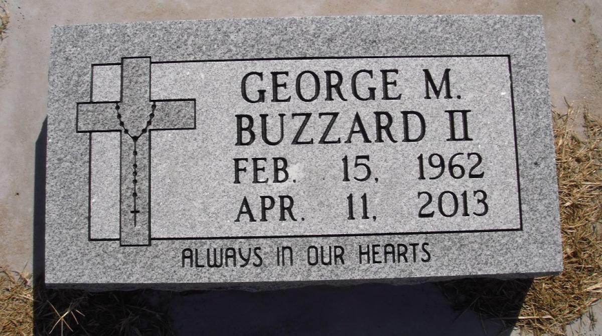 OK, Grove, Olympus Cemetery, Headstone, Buzzard, George M. II