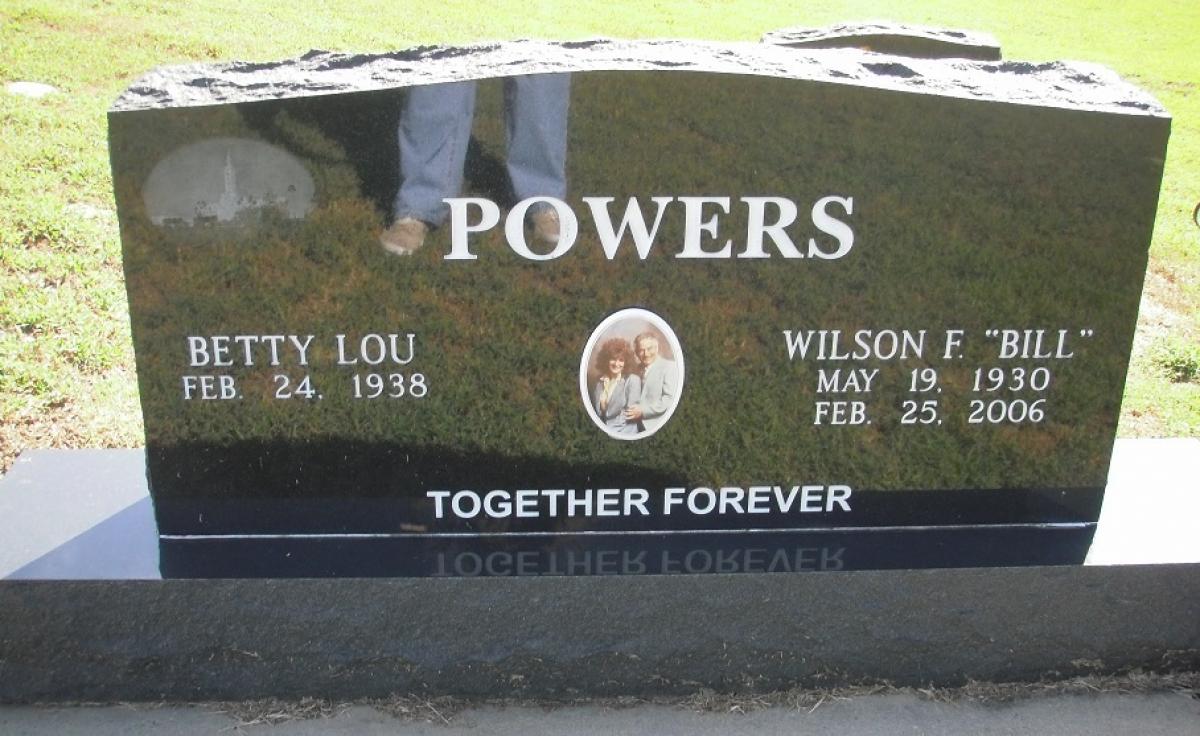 OK, Grove, Olympus Cemetery, Headstone, Powers, Wilson Francis "Bill" & Betty Lou
