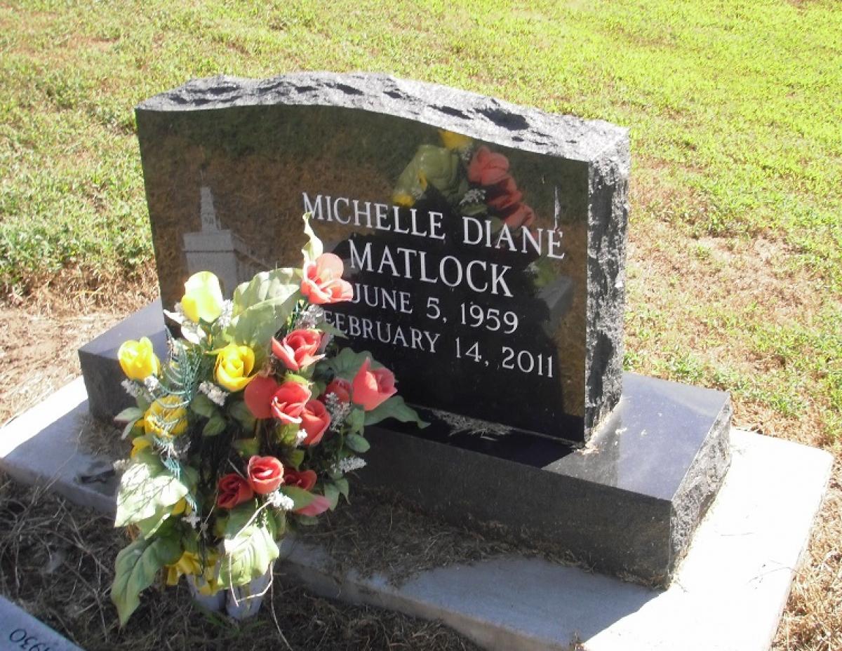 OK, Grove, Olympus Cemetery, Headstone, Matlock, Michelle Diane