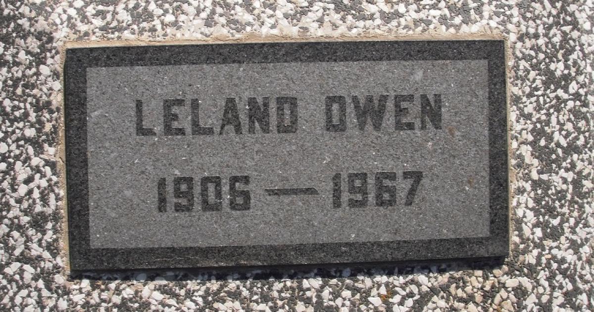 OK, Grove, Olympus Cemetery, Headstone, Owen, Leland