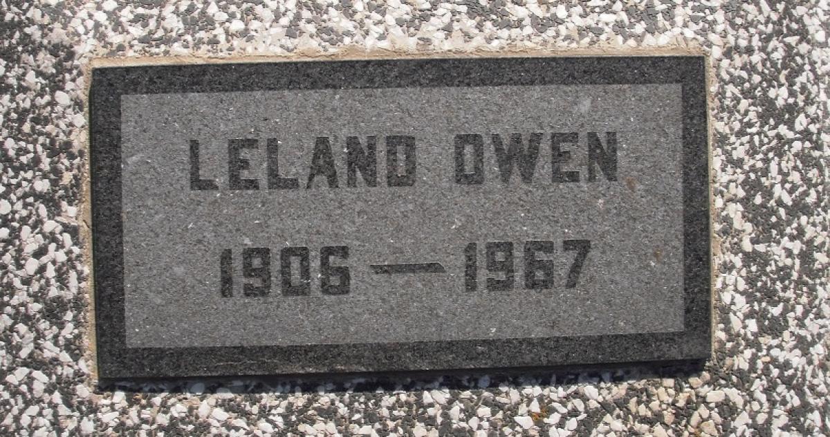 OK, Grove, Olympus Cemetery, Headstone, Owen, Leland