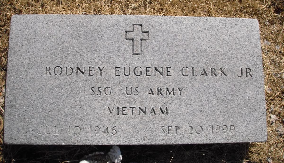OK, Grove, Olympus Cemetery, Military Headstone, Clark, Rodney Eugene Jr.