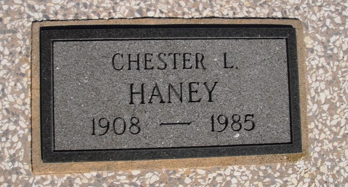 OK, Grove, Olympus Cemetery, Headstone, Haney, Chester L.
