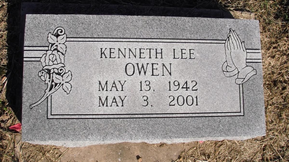 OK, Grove, Olympus Cemetery, Headstone, Owen, Kenneth Lee