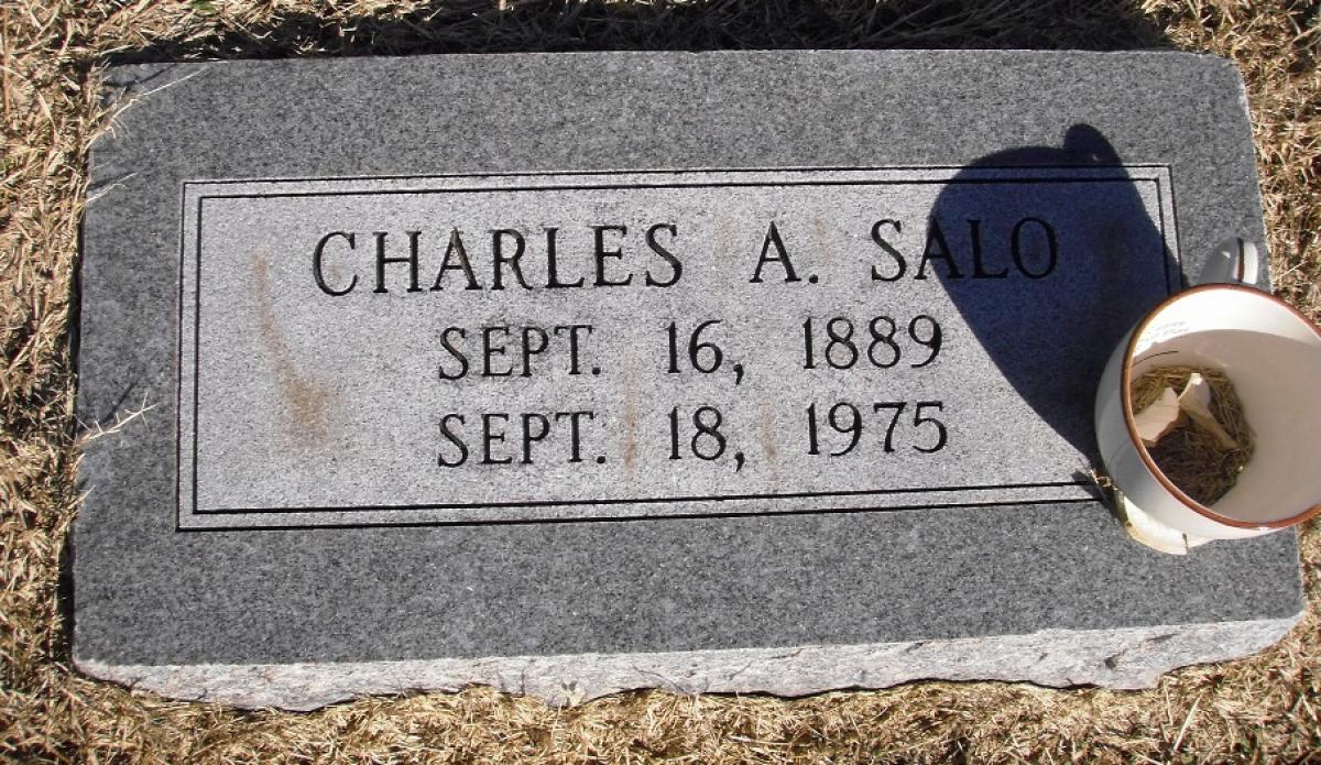 OK, Grove, Olympus Cemetery, Headstone, Salo, Charles A.