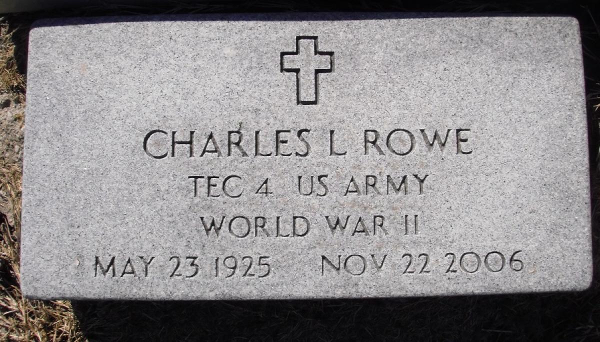 OK, Grove, Olympus Cemetery, Military Headstone, Rowe, Charles Leroy