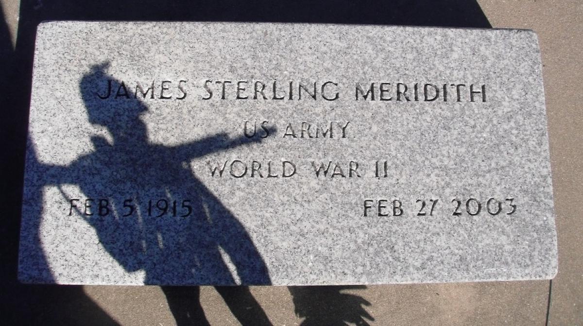 OK, Grove, Olympus Cemetery, Headstone, Meridith, James Sterling