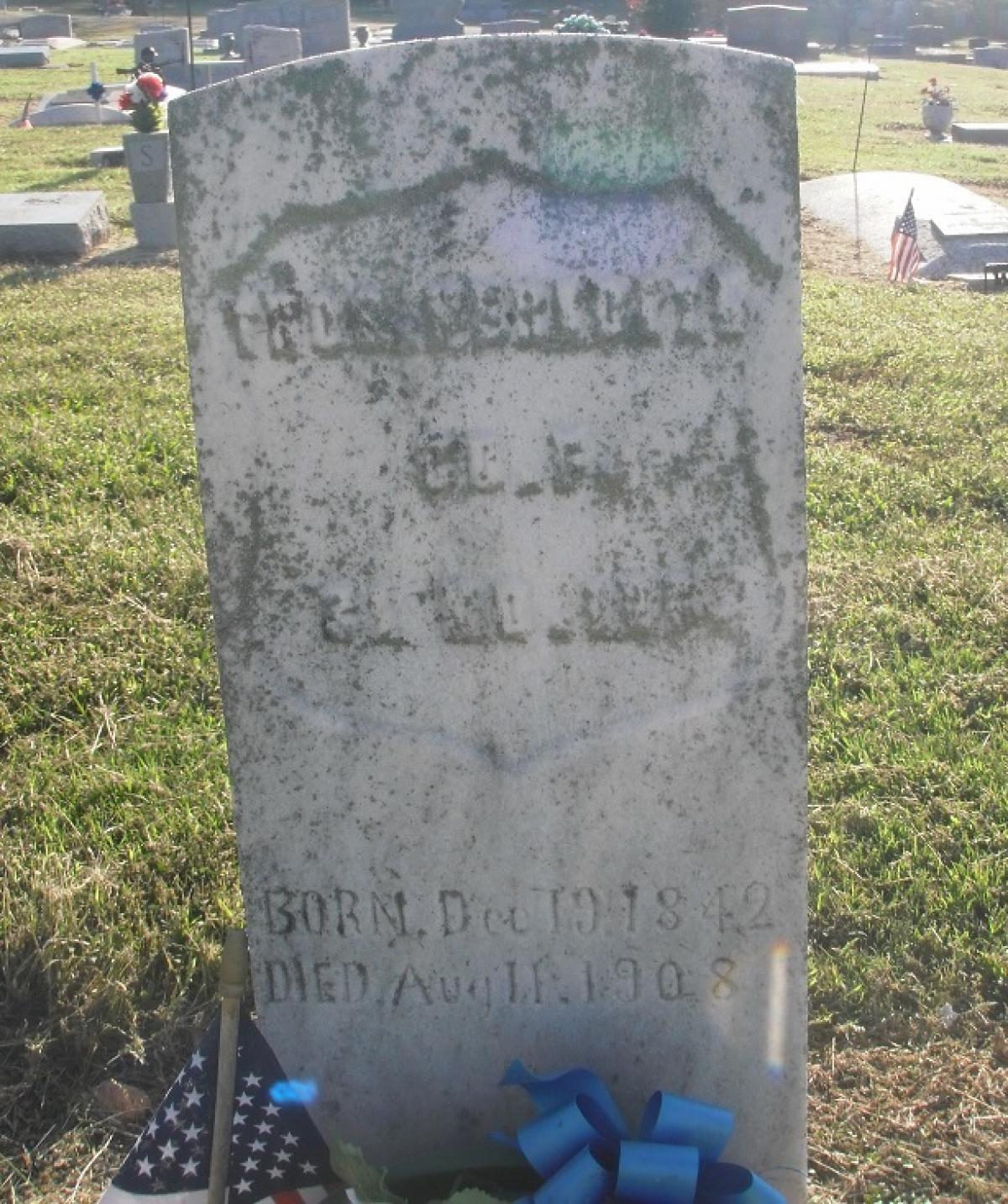 OK, Grove, Olympus Cemetery, Military Headstone, Meridith, Thos.