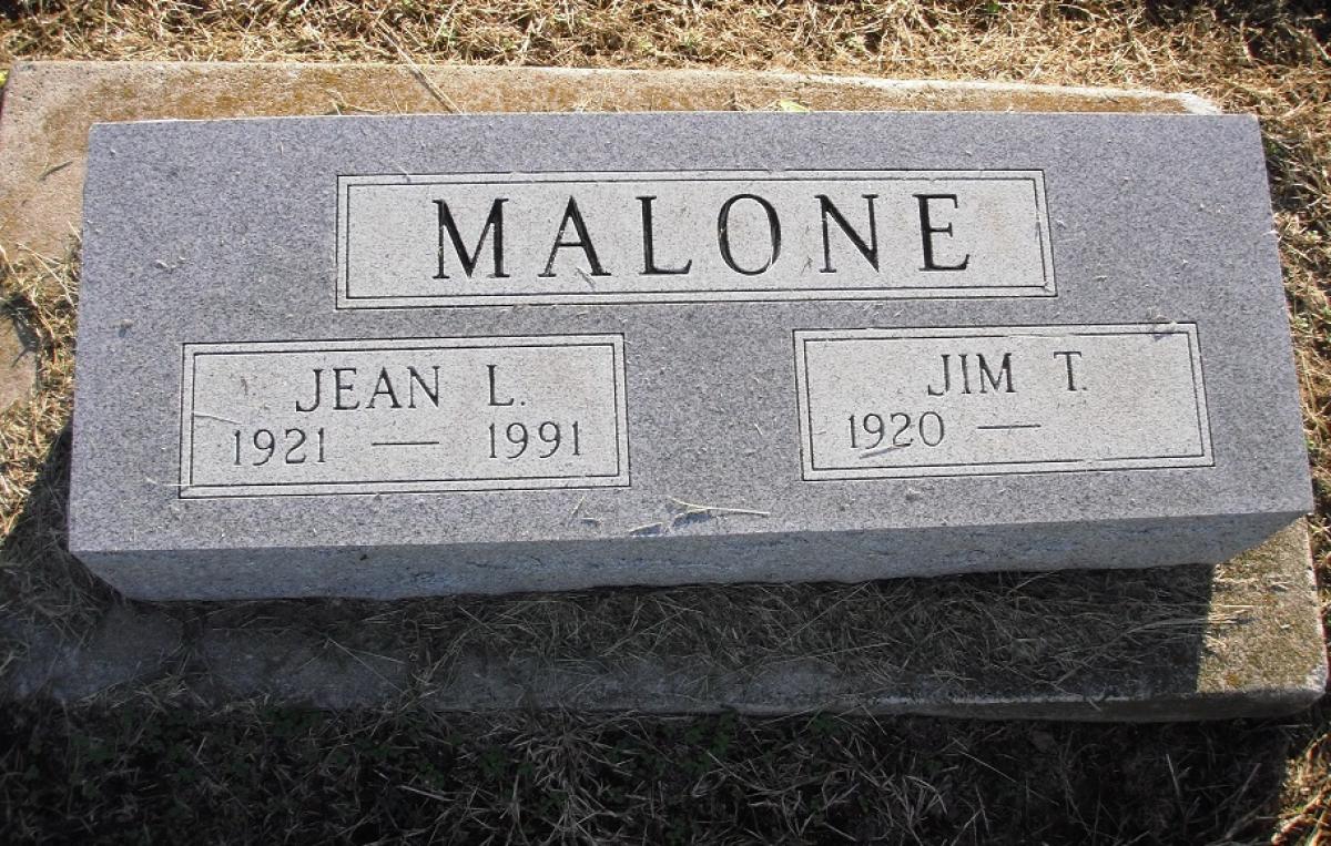 OK, Grove, Olympus Cemetery, Headstone, Malone, Jim T. & Jean L.