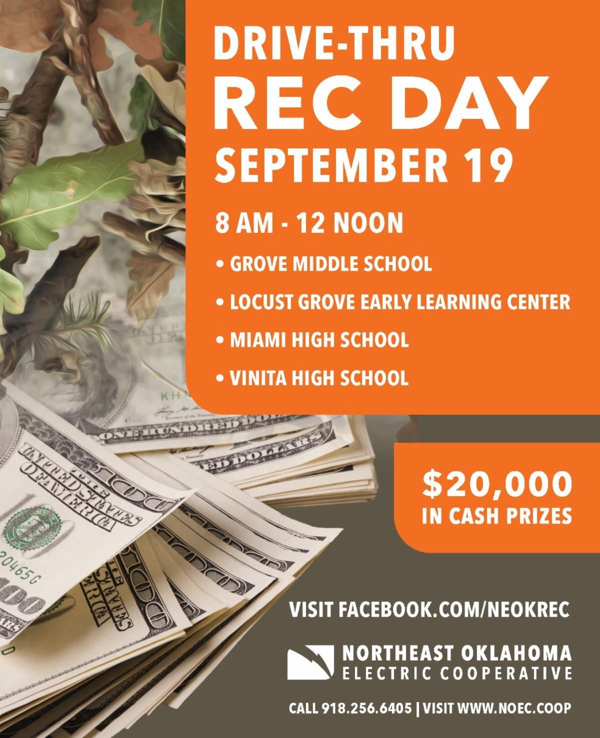 2020 Drive Thru Rec Day September 19 City Of Grove Oklahoma