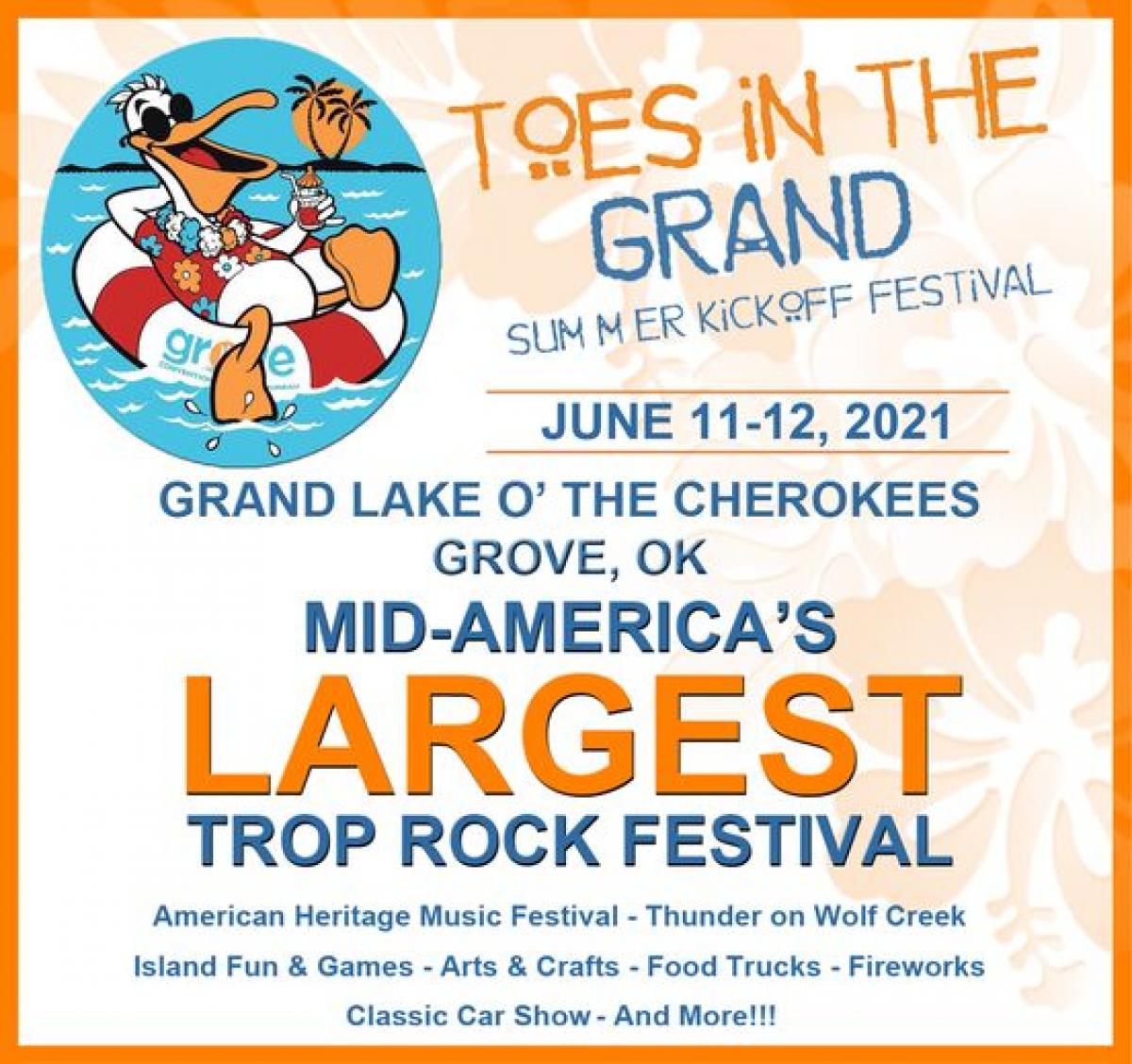 oklahoma, grove, wolf creek, toes in grand festival
