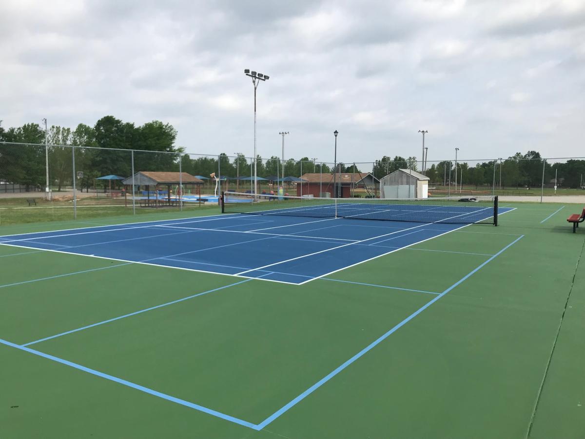 oklahoma, grove, pickle ball and tennis courts