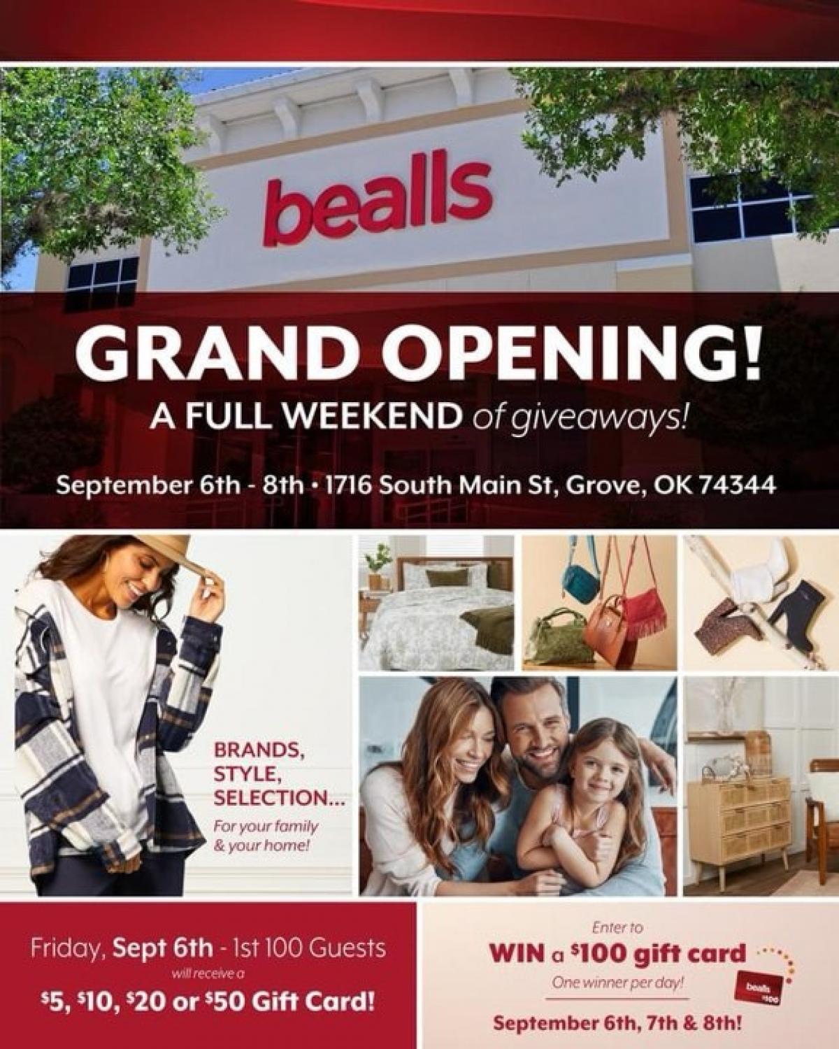 oklahoma, grove, bealls grand opening