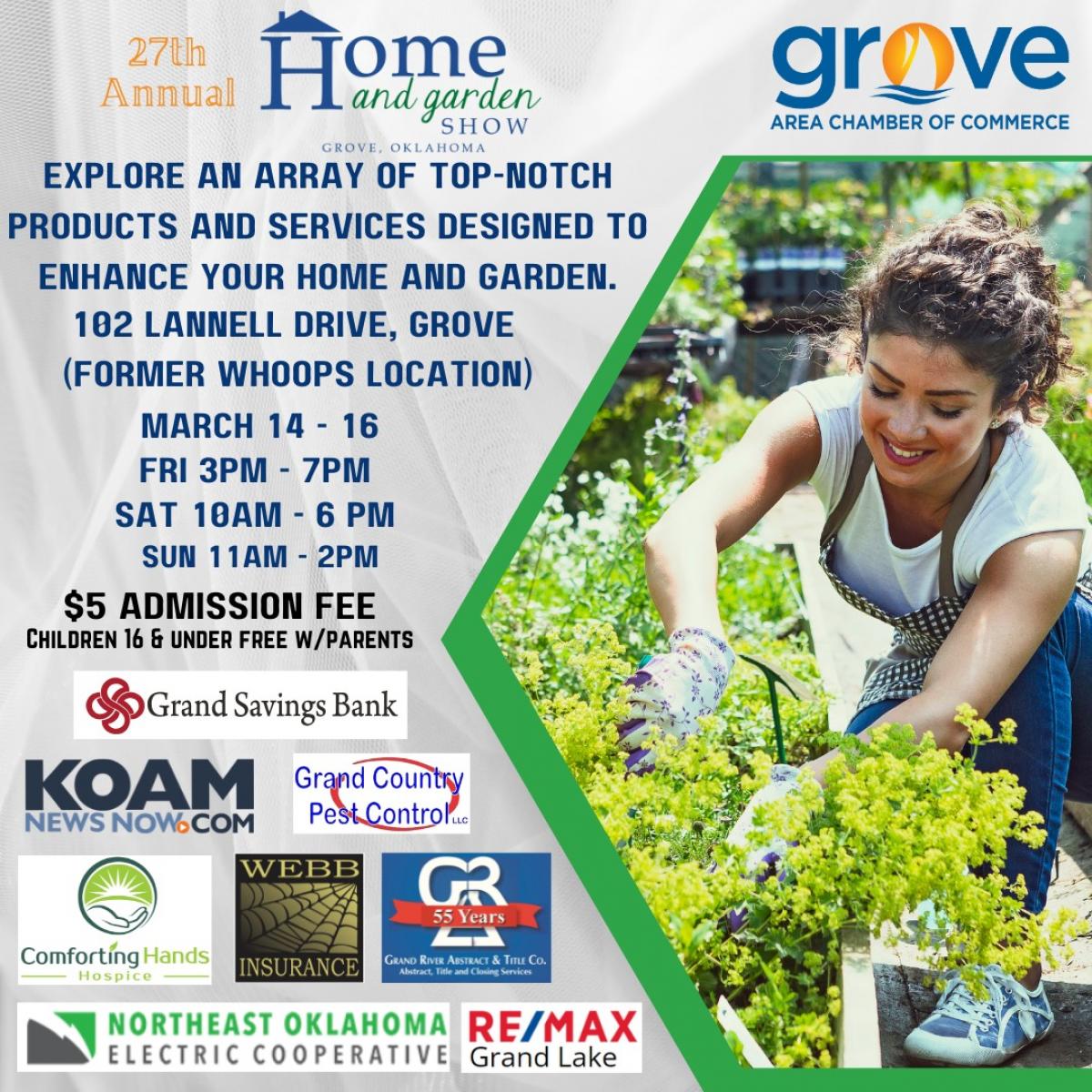oklahoma, grove, grand lake, chamber of commerce, home and garden show